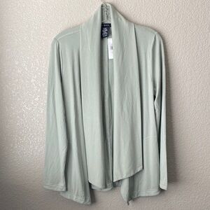 Max & Mia Women's Open Front Drape Cardigan with Pockets, Light Olive